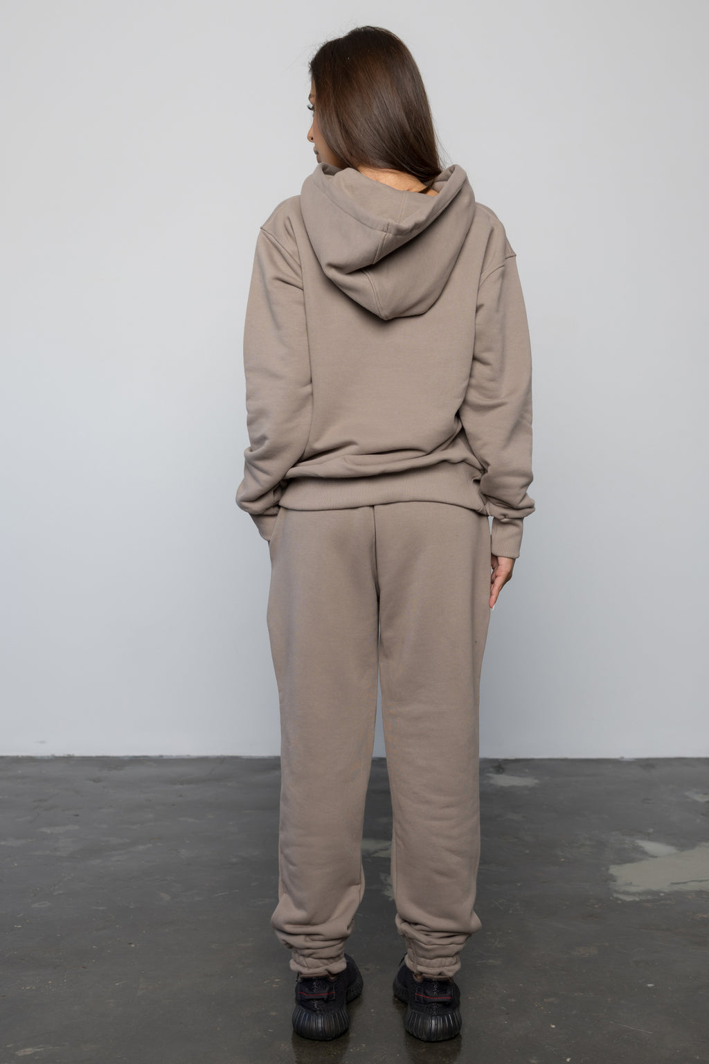 Compleu CAPPUCINO din bumbac cu broderie oversized - BILLIONAIRE